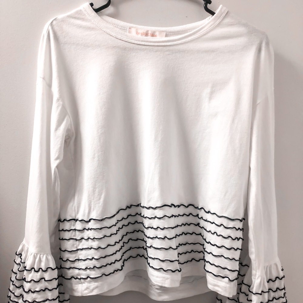 SeeByChloé Striped Bell Sleeve Top